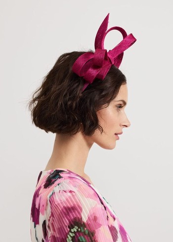 Phase Eight Pink Oversized Bow Hats Pink Australia | ZQ7831429